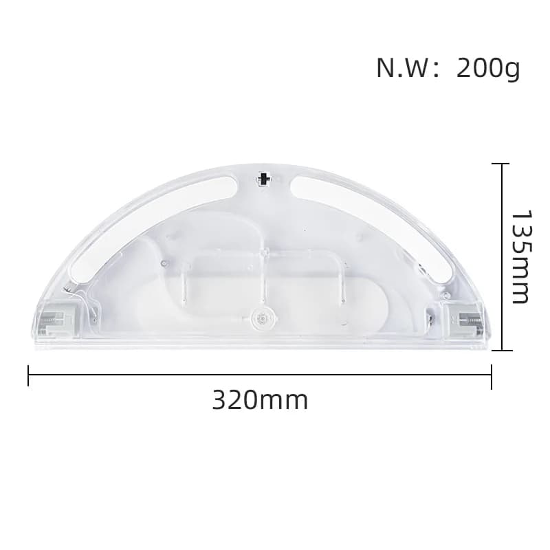 Almofadas de limpeza compatíveis com aspirador de pó Dreame D9/L10 Pro, cinzentas e transparentes