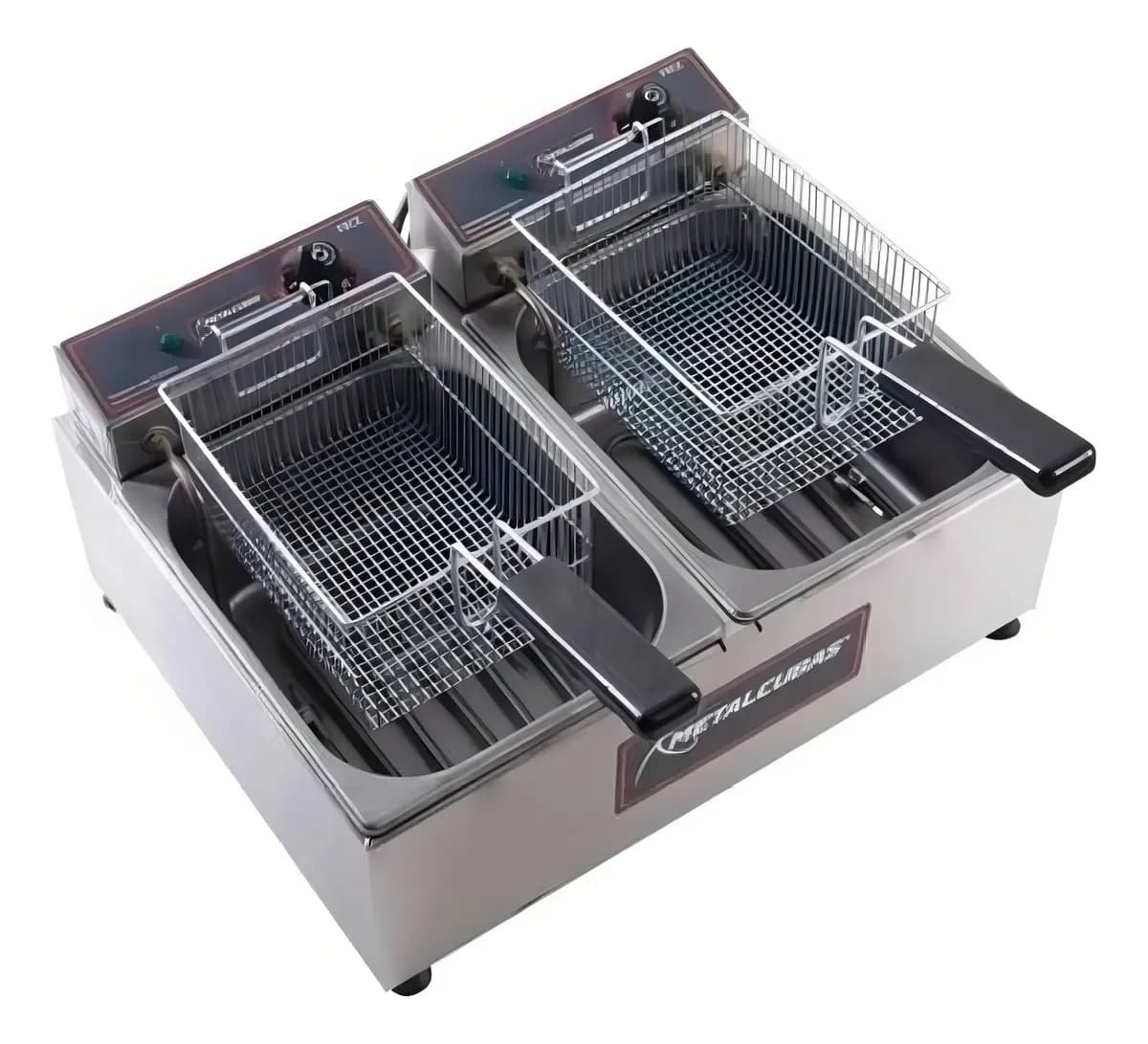Fritadeira Elétrica Industrial Metalcubas FRCE-10 2 Cubas 10 Litros Inox