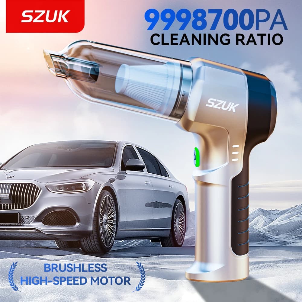 Aspirador de pó portátil Szuk c017max para carros com sucção forte e sem fio