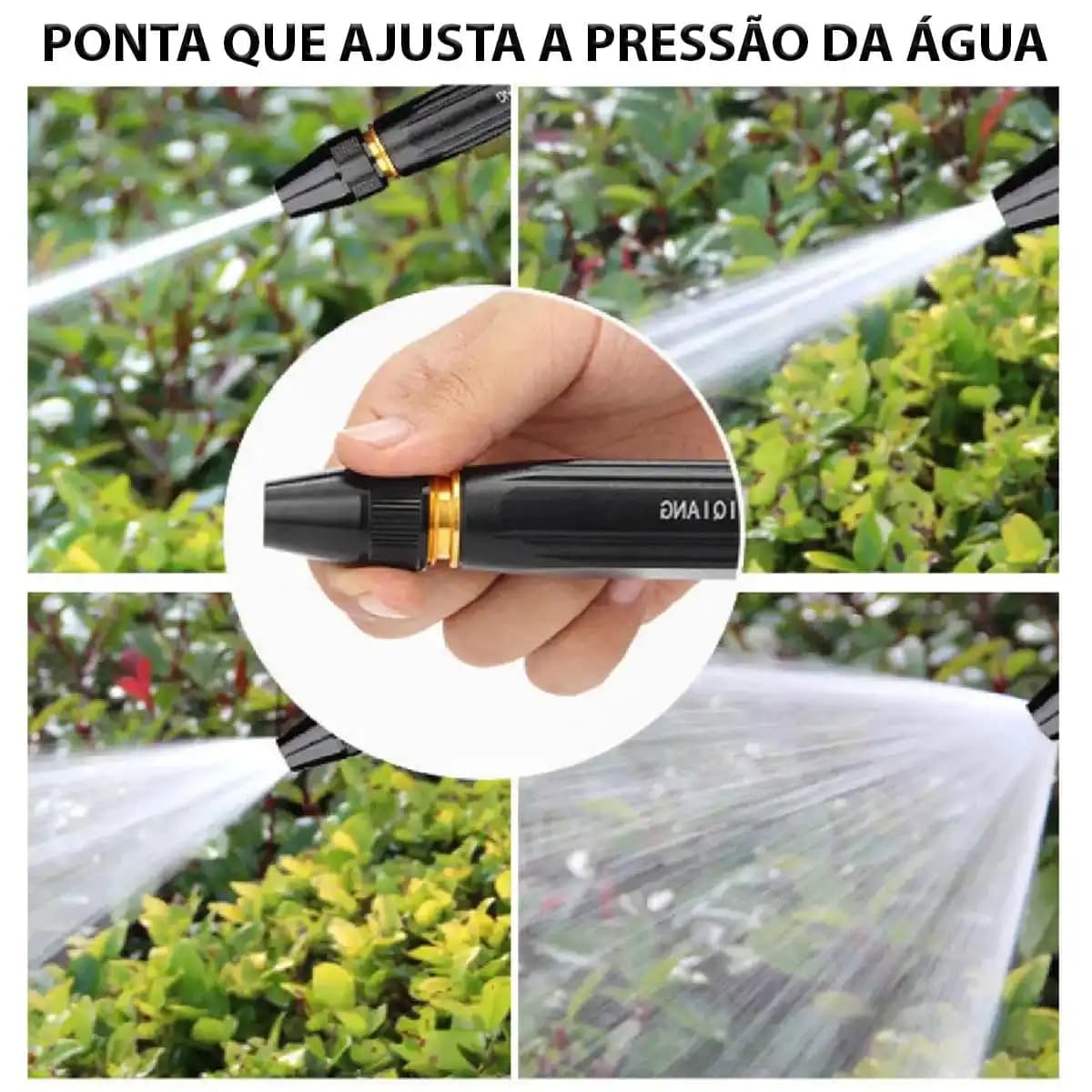 Bico Esguicho 3 em 1 com Engate Rápido – Alta Pressão para Mangueira, Carro, Moto, Jardim e Quintal