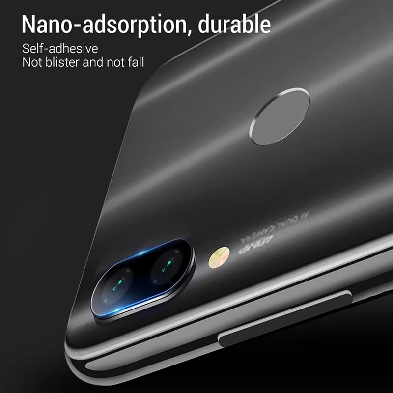 Película protetora nano-adsorção autoadesiva para lente do Xiaomi Redmi Note 7 resistente a bolhas