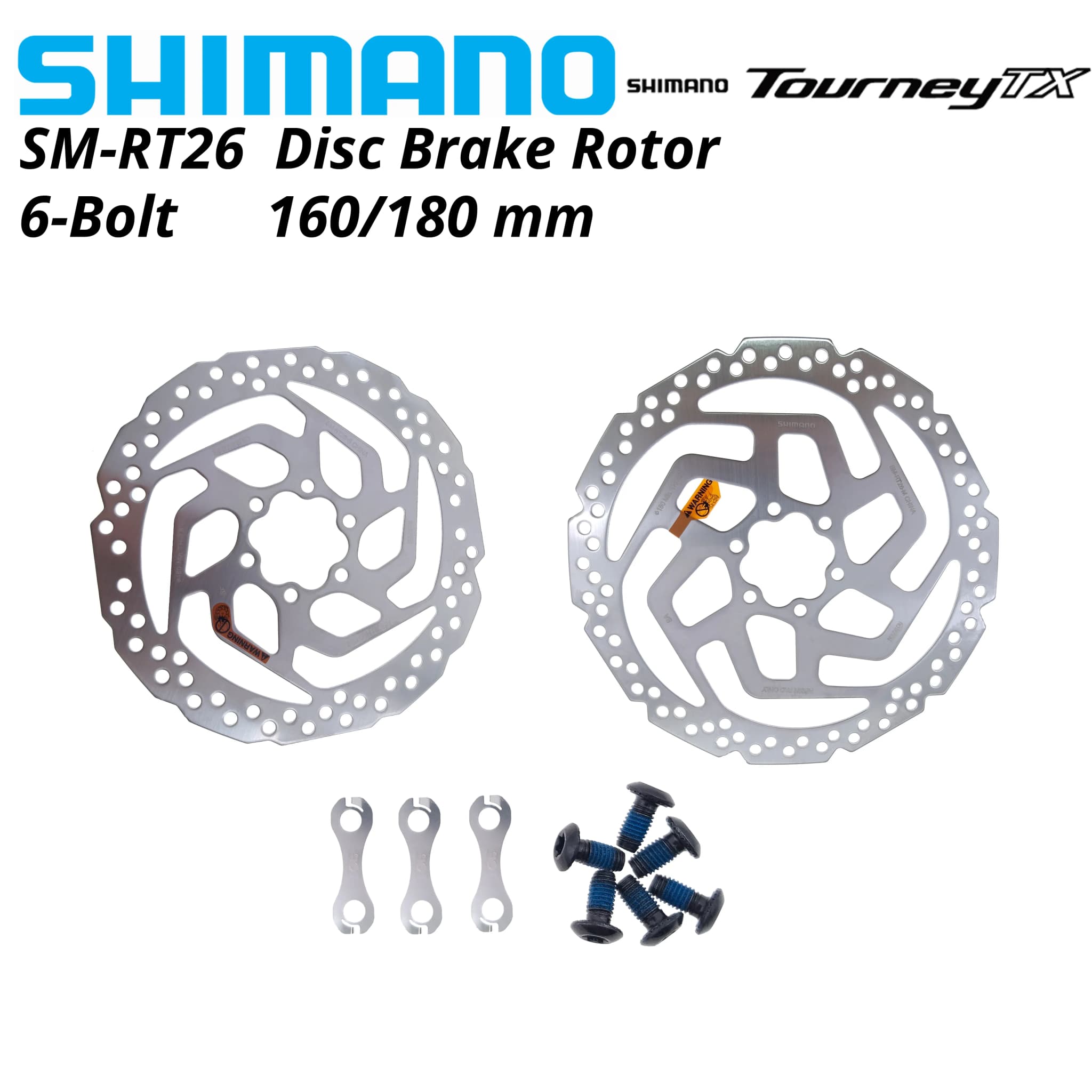 Shimano SM-RT26 Disco de Freio para Bicicleta de Montanha 6 Parafusos 160mm e 180mm