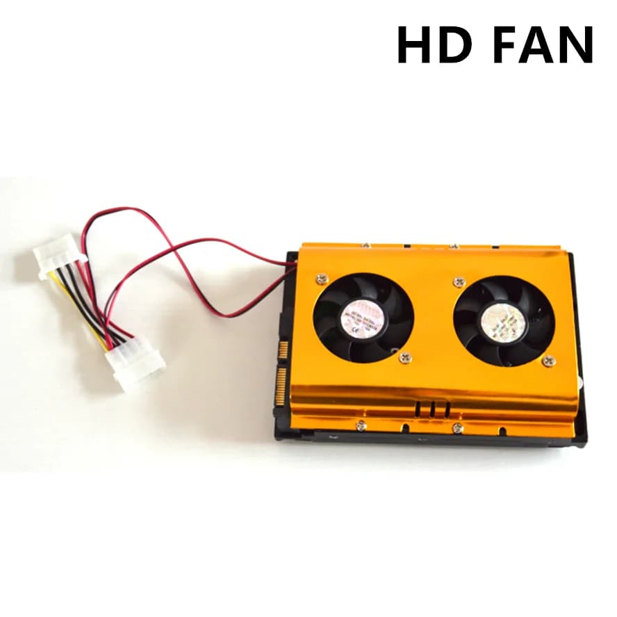 Ventilador de disco rígido Suporte para radiador de disco rígido Radiador de disco rígido ventilador duplo de 5 cm Design de radiador de disco rígido de rede