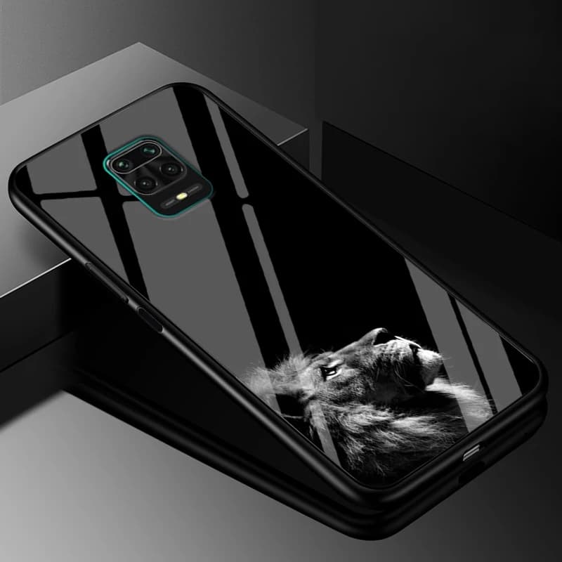 Capas de vidro temperado para Xiaomi Redmi Note 9 Pro com designs transparentes e diversos padrões