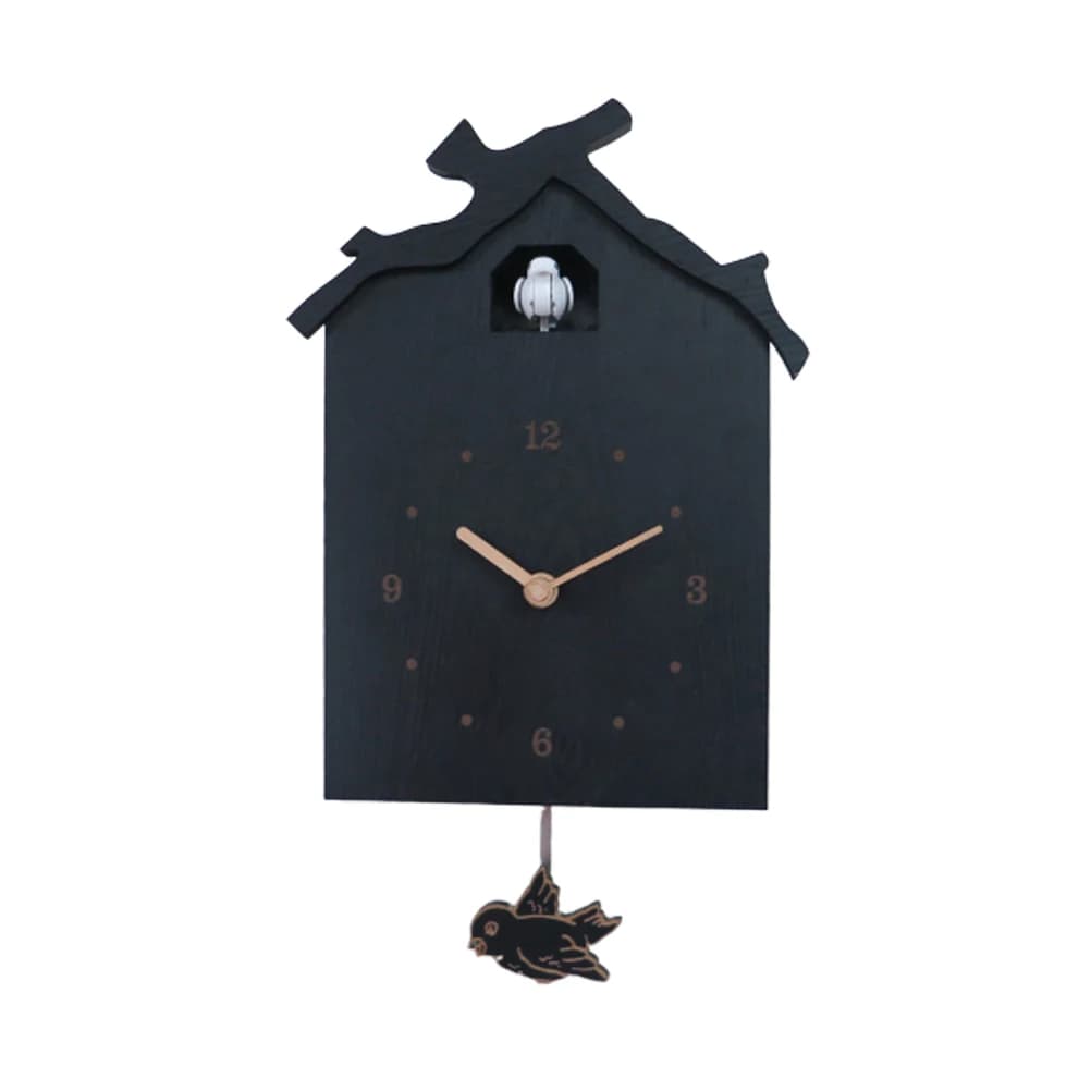 1pc criativo elegante cuco casa pendurado relógio de parede relógio de madeira com carrilhão e pêndulo para escritório em casa sala estar