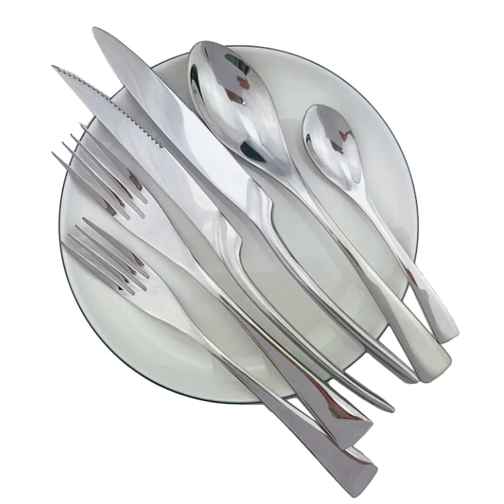 Conjunto de talheres de aço inoxidável 304 com acabamento espelhado