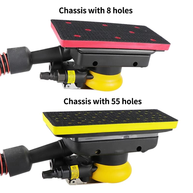 Lixadeira orbital Hifeson com chassi de 8 e 55 furos para lixamento eficiente