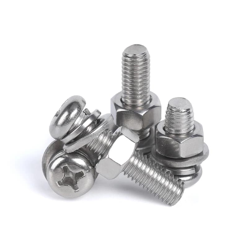 20/10 conjuntos m3 m4 m5 m6 gb818 304 aço inoxidável cruz recesso pan cabeça parafusos phillips parafusos com arruela de porca