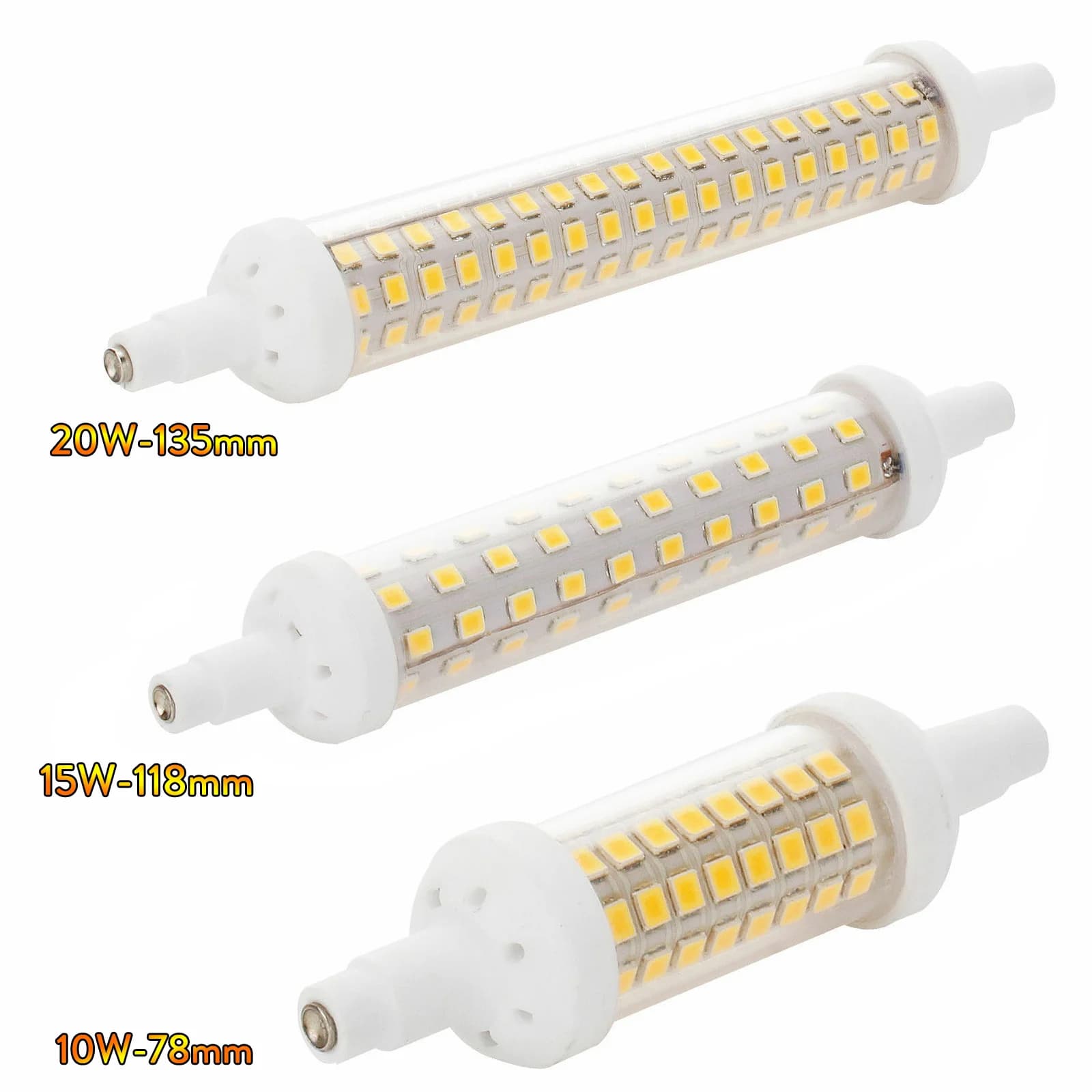 10w 15w 20w R7S Holofote LED Lâmpadas SMD 2835 78mm 118mm 135mm Lâmpada LED regulável 220V Economia de energia Substituir luz halógena