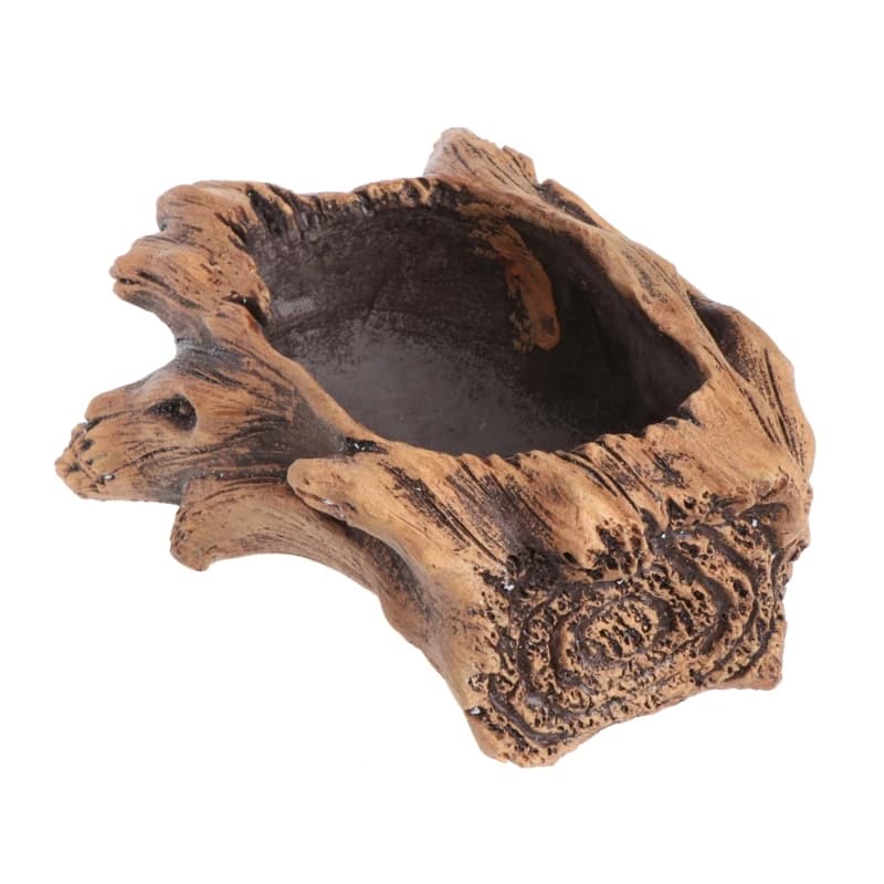 Vaso decorativo Jácotei para plantas, acabamento rústico com textura que simula madeira envelhecida