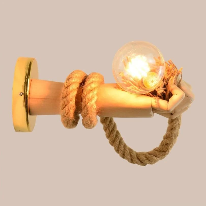 Nordic corda de cânhamo lâmpada de parede led luzes de parede interior corredor lâmpada retro estilo industrial corda de cânhamo arandela luminária