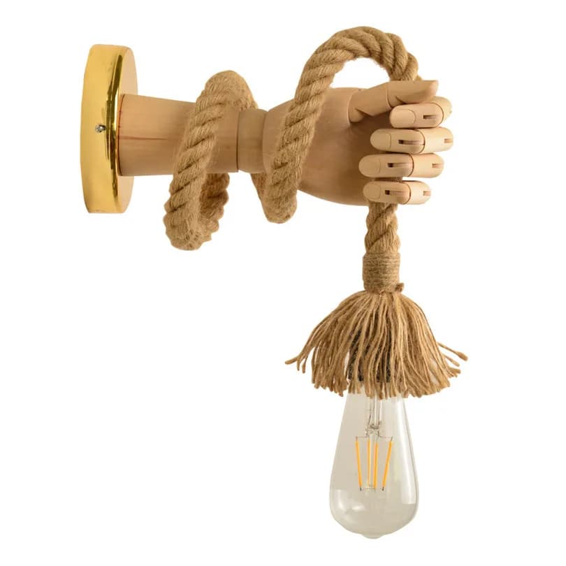 Nordic corda de cânhamo lâmpada de parede led luzes de parede interior corredor lâmpada retro estilo industrial corda de cânhamo arandela luminária