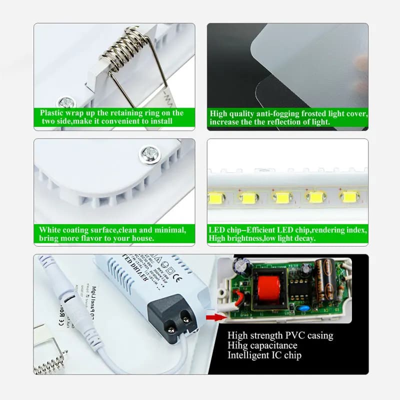 Super Brilhante do DIODO EMISSOR de Luz Do Painel de Teto LEVOU Downlights Recesso 3 w 4 w 6 w 9 w 12 w 15 w 18 w LED Spot Light Iluminação Para Casa Luminárias lâmpada