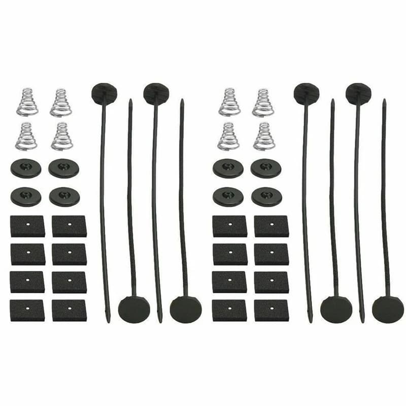 Kit de montagem de ventilador de radiador elétrico universal para carro, 2 unidades, 8x 9 ", laços, 16x almofadas de borracha, 8 conectores, 8x mola