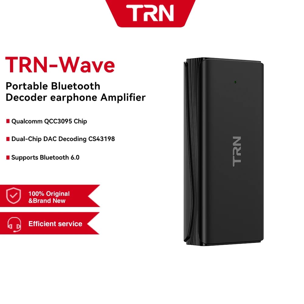 Amplificador Portátil TRN Wave Bluetooth 6.0 com Decodificador Dual DAC