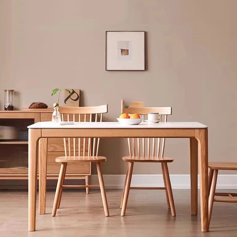 Mesa de Jantar de Madeira para Sala de Estar, Mesa de Escritório Nórdica, Mesa de Jantar de Designer para Restaurante, Móveis Comerciais para Conferência