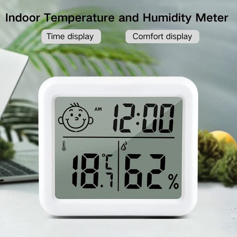 Medidor de temperatura e umidade interno sem fio branco