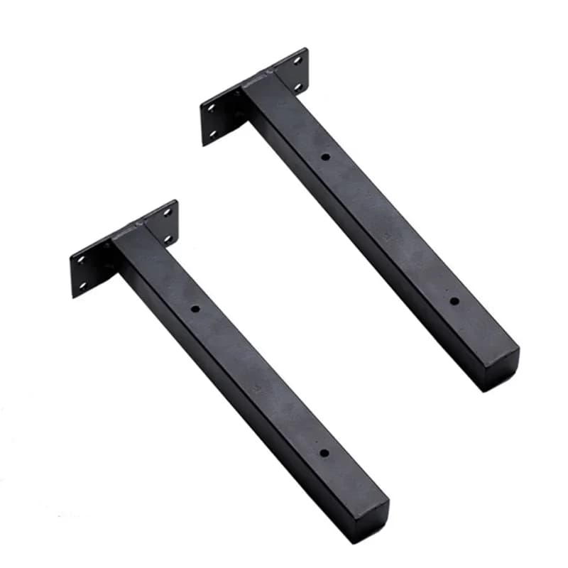 2 pçs organização suporta hardware escondido industrial resistente ferro decoração para casa flutuante prateleira suporte de armazenamento montado na parede