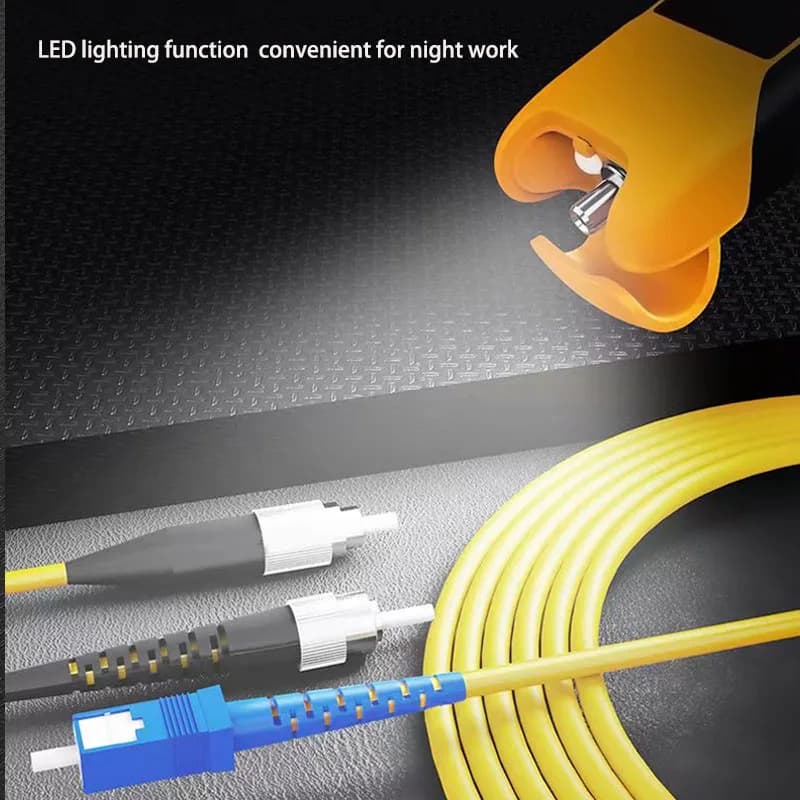 Medidor de potência óptica FTGT G10 amarelo com função de iluminação LED para trabalho noturno