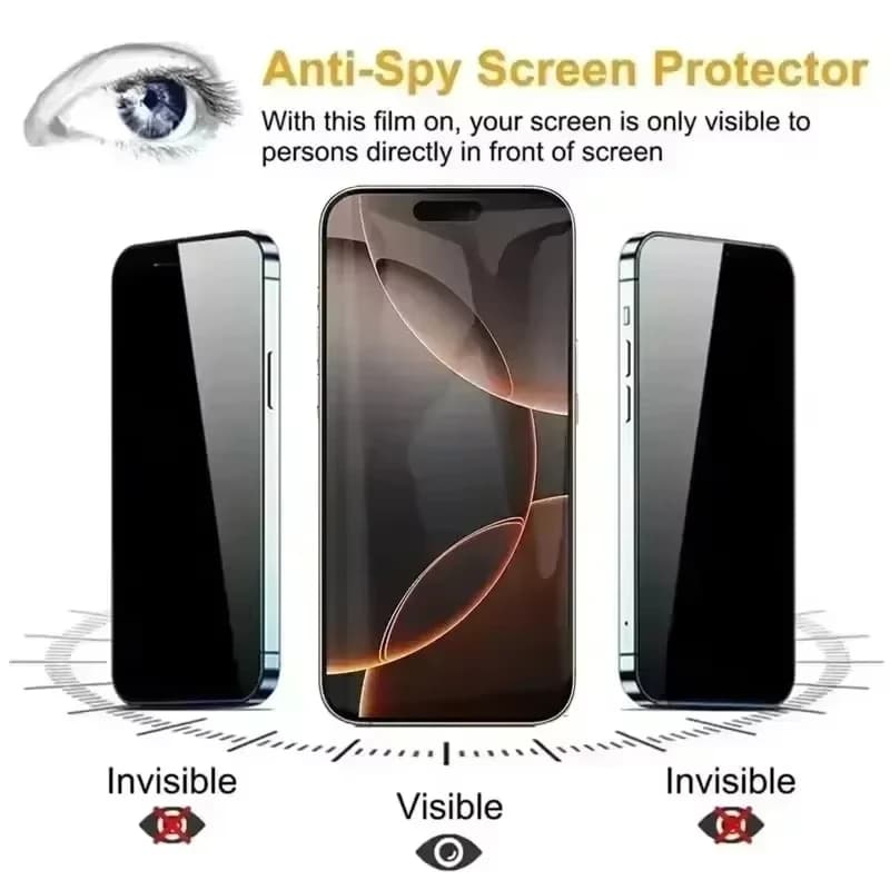 Protetor de tela de vidro temperado anti-espião para Xiaomi com aplicador de película e capa de instalação