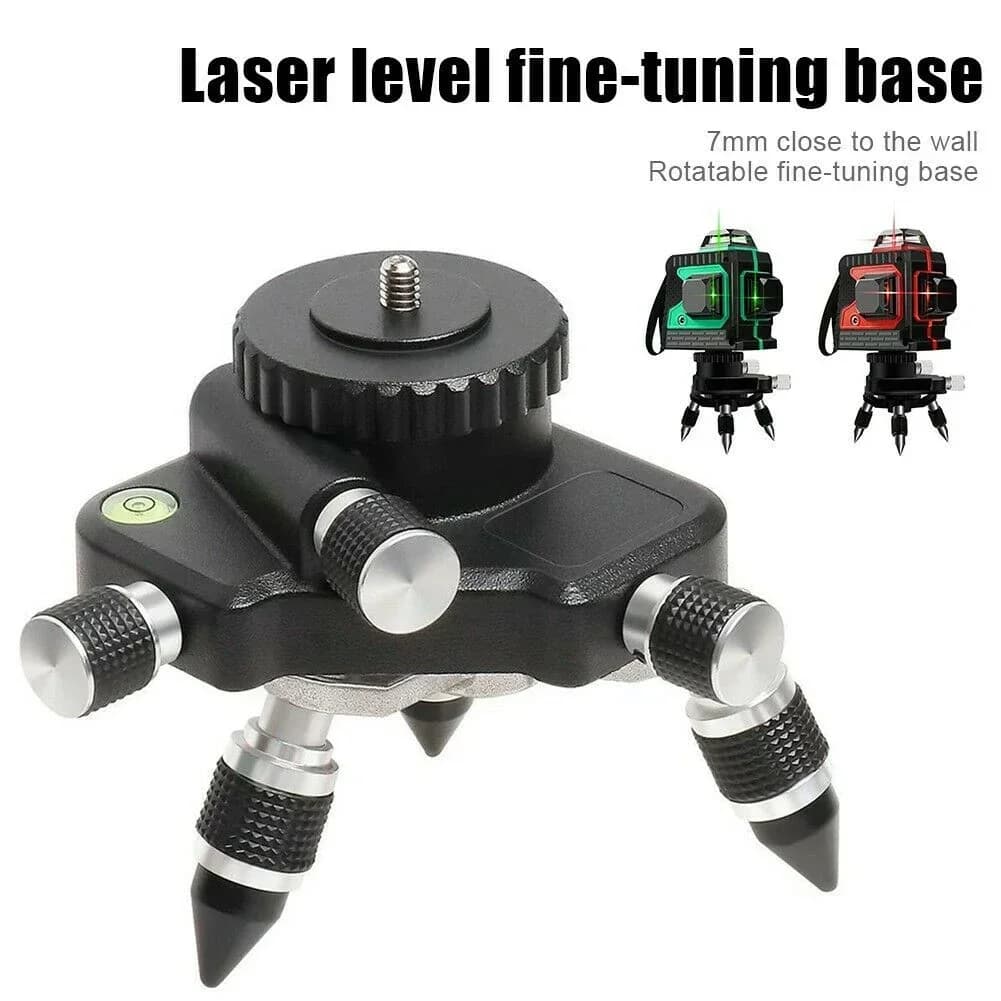 Suporte de tripé de nível a laser, base de rotação de grau, ajuste fino, medidor de ajuste fino, suporte de tripé, ferramenta de suporte de nível a laser