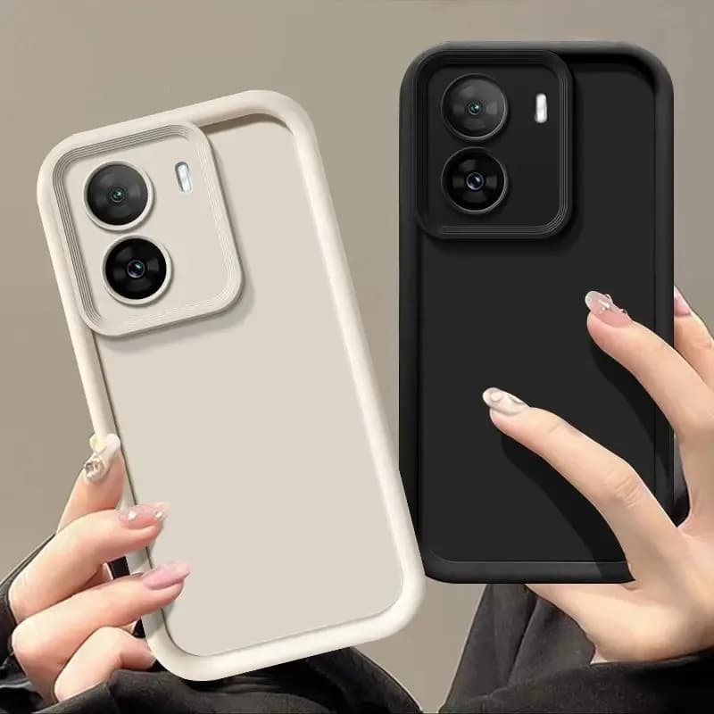 Capas de telefone para Xiaomi em preto, marrom e branco com recortes para câmera e botões