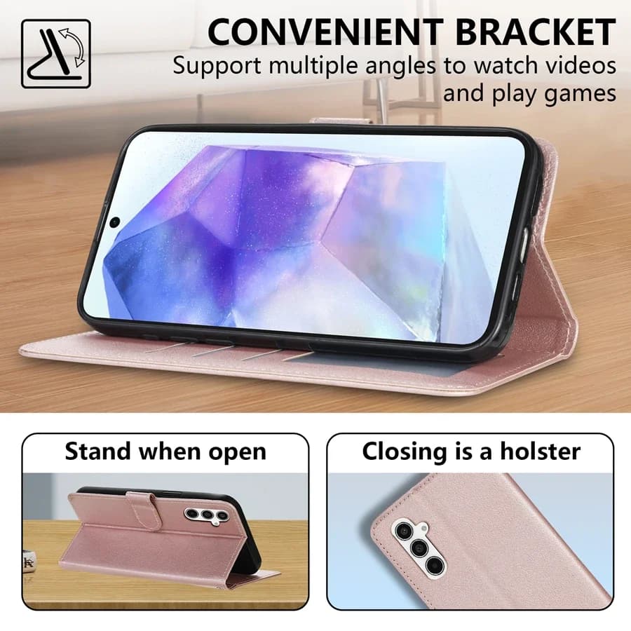 Carteira cartão slot suporte magnético flip capa de couro para samsung galaxy a05s a07 a13 a14 a15 a16 a17 a26 a34 a35 a36 a53 a54 a55 a56