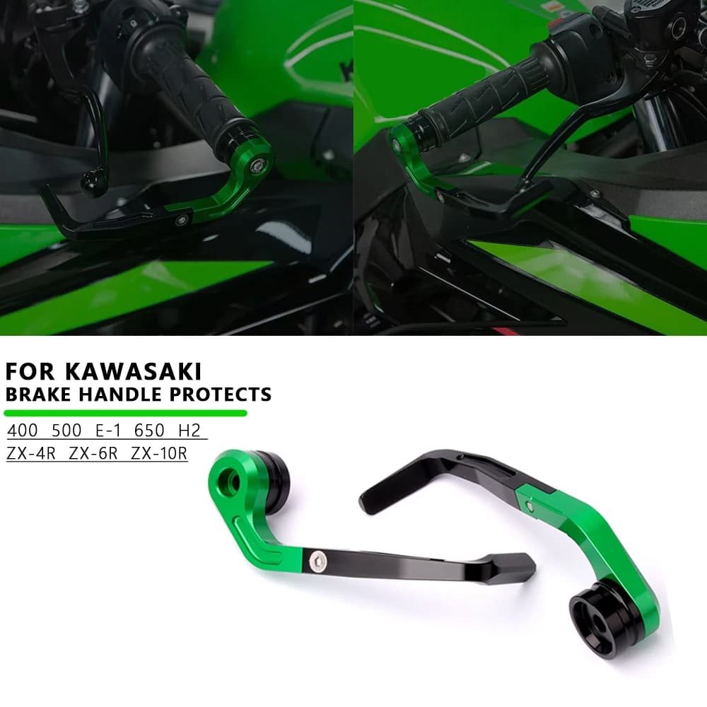 Universal moto cnc acessórios de alumínio guiador alavanca guardas protetor handguard para kawasaki zx-4r zx-6r zx-10r h2
