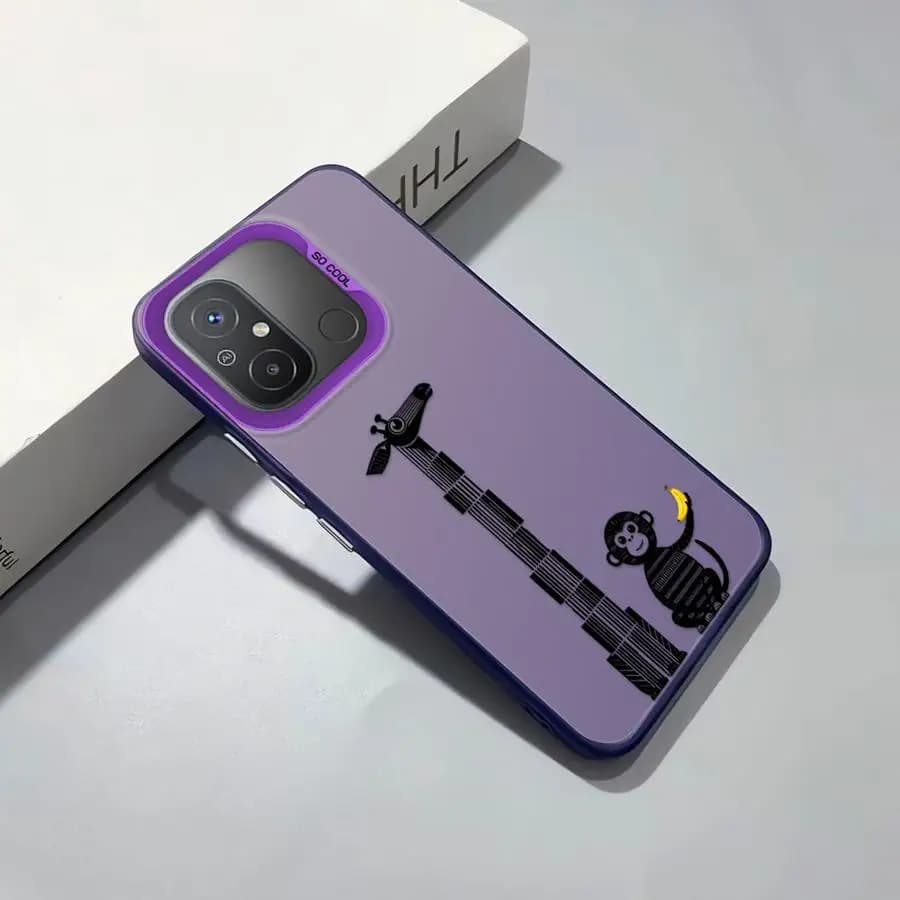 Capa de telefone Xiaomi Redmi Note com estampa de macaco e banana
