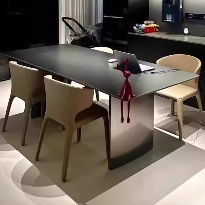 Mesa de Jantar Moderna de Luxo para Sala de Estar, Mesa Alta Nórdica de Meio Século, Mesa de Poker Minimalista, Móveis de Cozinha