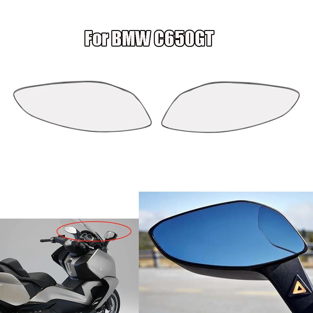 Espelho convexo para BMW C650GT, espelho lateral de visão ampliada, espelho retrovisor BMW C650GT
