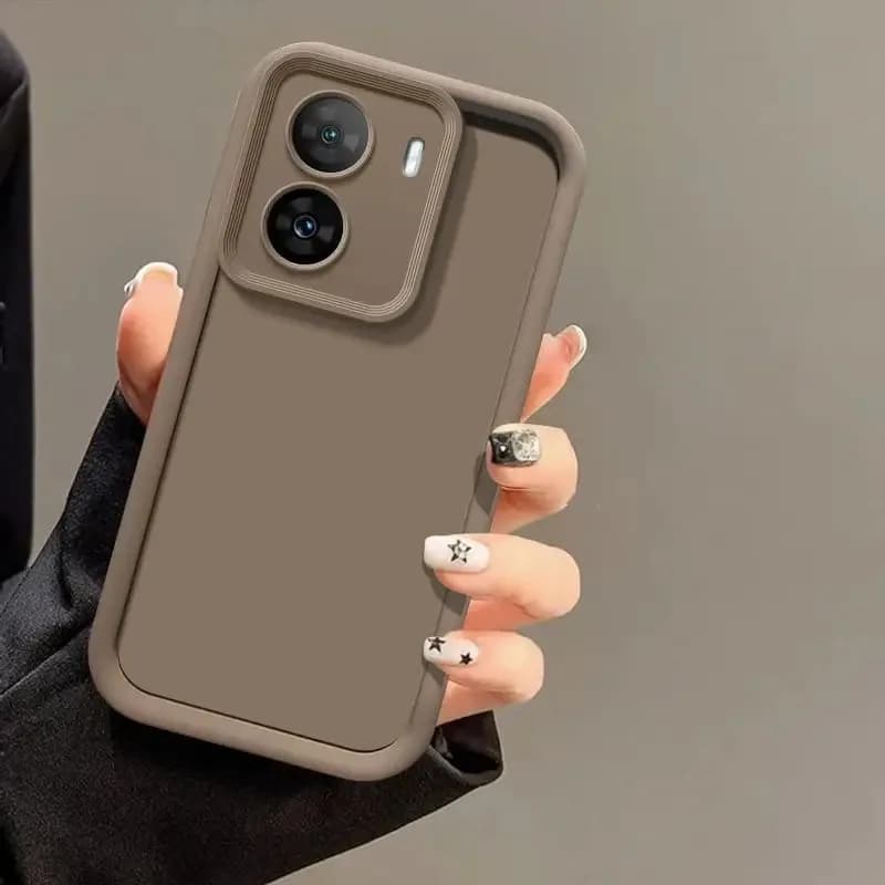 Capa para Xiaomi Poco C65 C61 C55 C50 C51 C31 C40 silicone macio marrom proteção antiqueda resistente