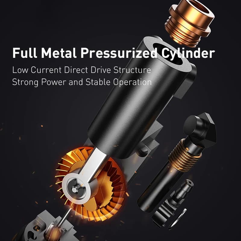 Baseus-bomba inflável portátil pneu elétrico, compressor de ar do carro, lâmpada LED, motocicleta, pneu de bicicleta, inflável