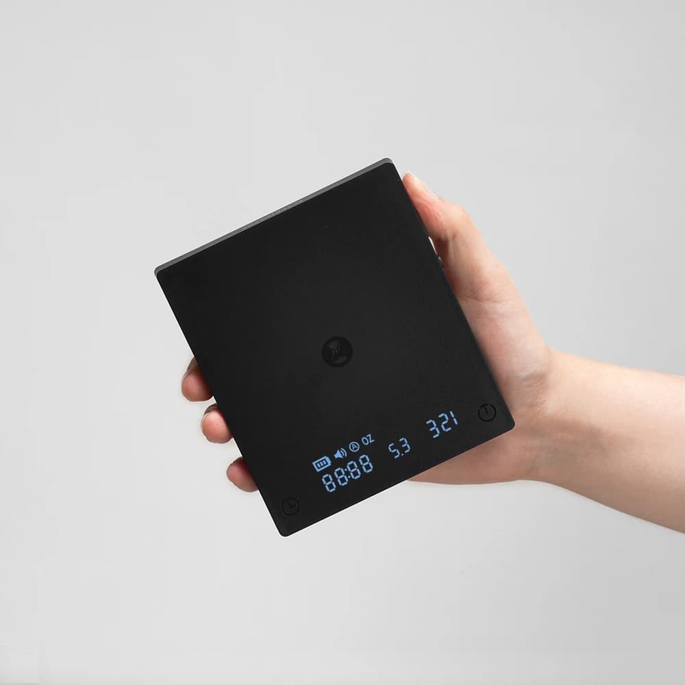 Balança digital preta Timemore espelho preto mini 0.1g precisão com display LCD