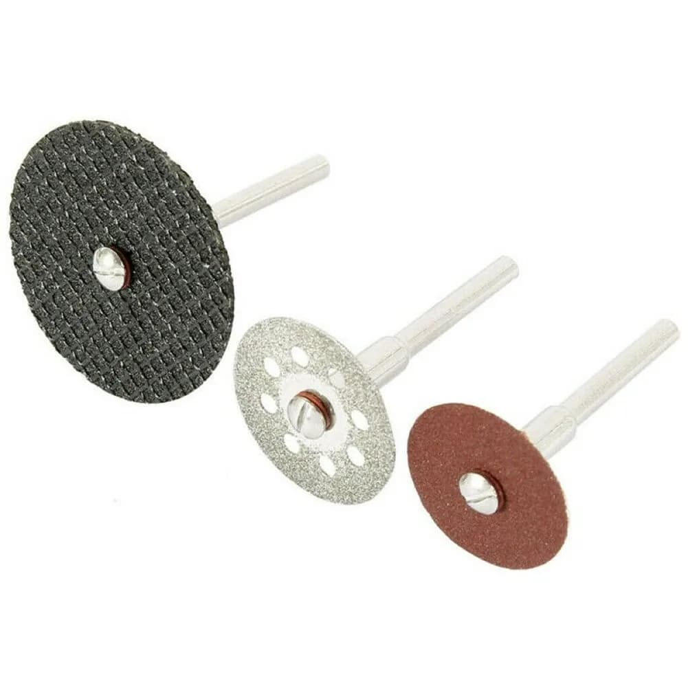 Mini discos de corte e lixas para ferramentas rotativas, resina marrom, aço HSS e disco diamantado