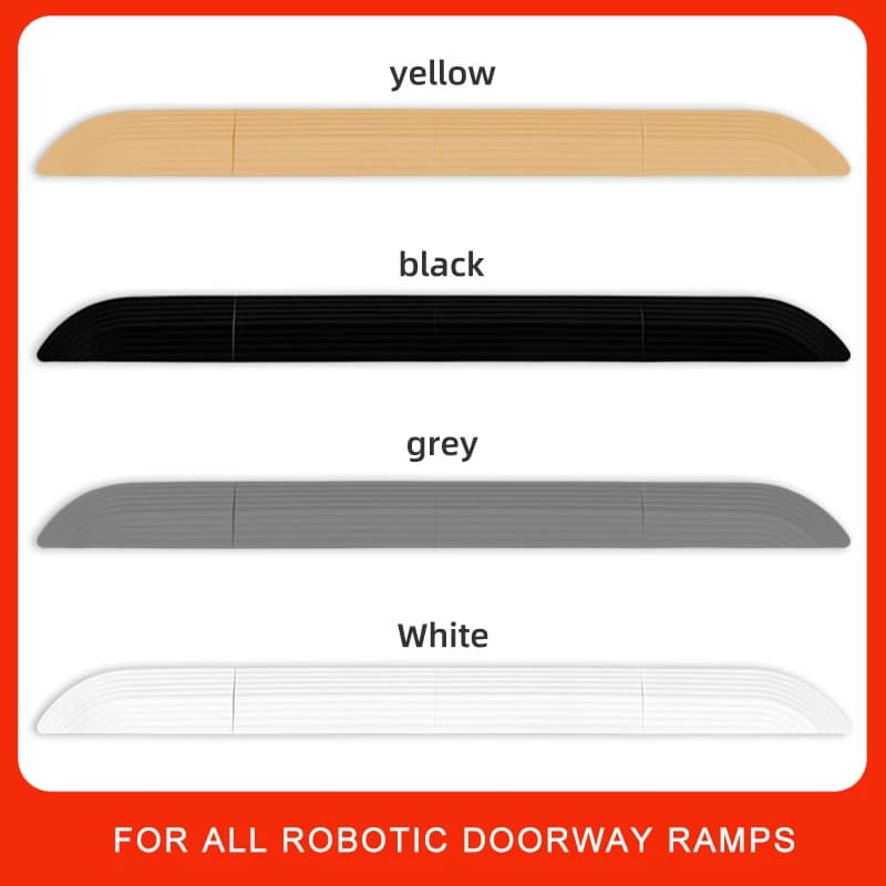 Rampa para robô aspirador de pó em várias cores: amarelo, preto, cinza e branco