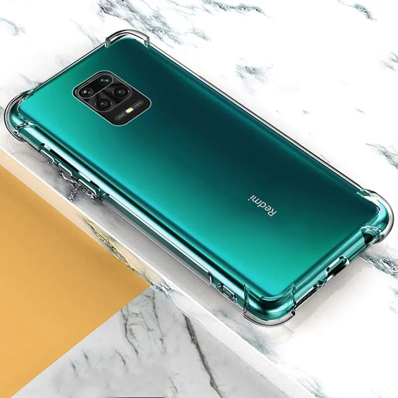 Capa protetora transparente para Xiaomi Redmi Note 9 com design reforçado e bordas anti-impacto