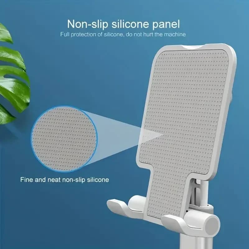 Painel de silicone antiderrapante branco no suporte para celular multifuncional ajustável