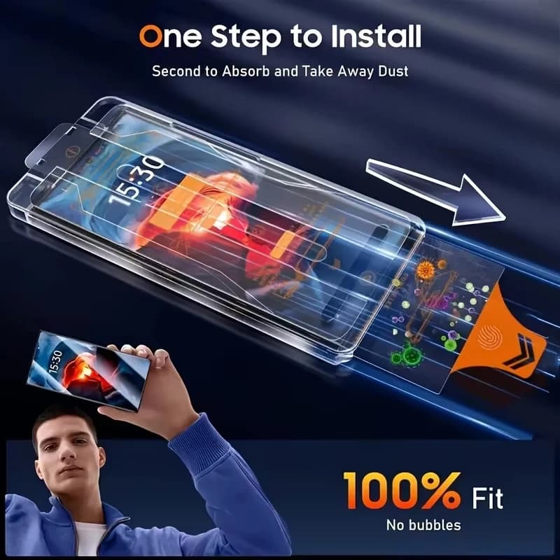 Protetor de tela vidro temperado transparente para Xiaomi Redmi Note com instalação fácil e ajuste perfeito sem bolhas