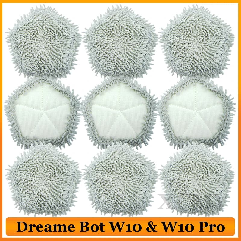Peças sobressalentes para esfregão Dreame Bot W10 e W10 Pro, cinza e branco