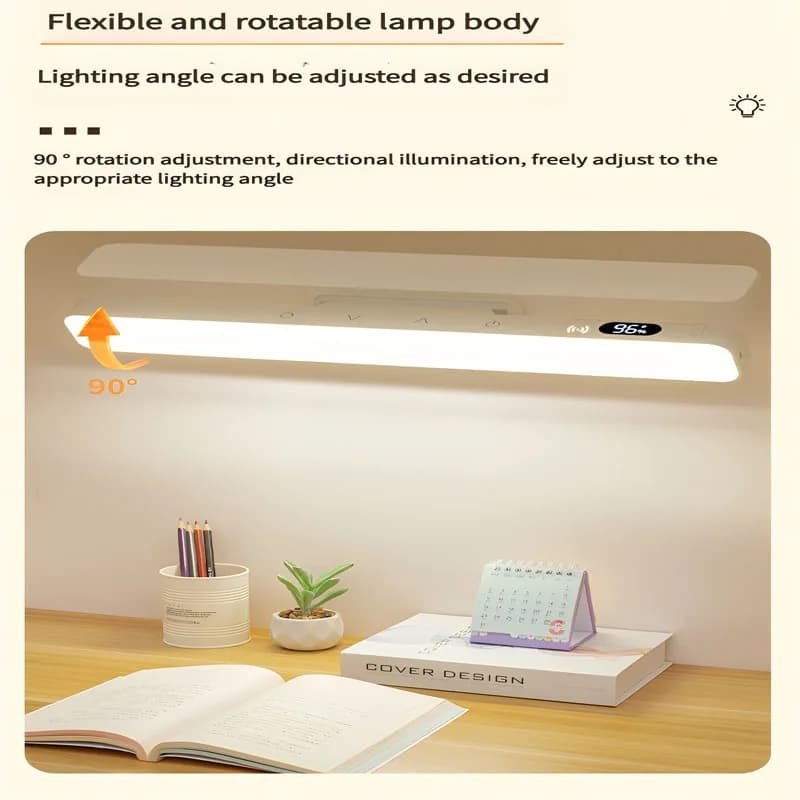 Luminária de Mesa Touch Magnética com Bateria Recarregável Integrada para Leitura, Armário, Espelho e Luz Noturna Recarregável de Cabeceira