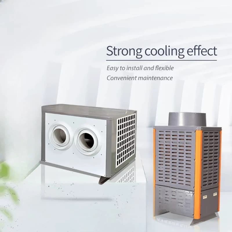 Refrigeração industrial com eficiência energética: ar condicionado dividido com compressor scroll, carcaça AC e opções solares