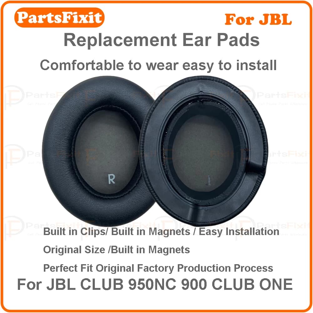 Almofadas de Substituição para Fones de Ouvido JBL CLUB 950NC 900 CLUB ONE, Protetores Auriculares de Espuma e Acessórios para Almofada de Haste