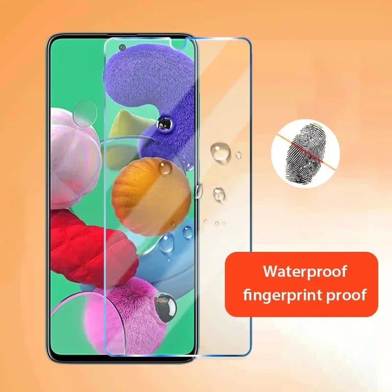 Protetor de tela de vidro temperado transparente para Samsung Galaxy com resistência a impressões digitais e água