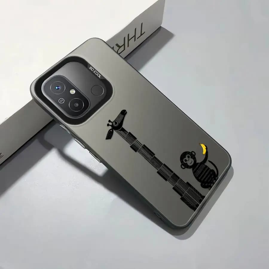 Capa de telefone para Xiaomi Redmi Note com estampa de macaco em desenho animado