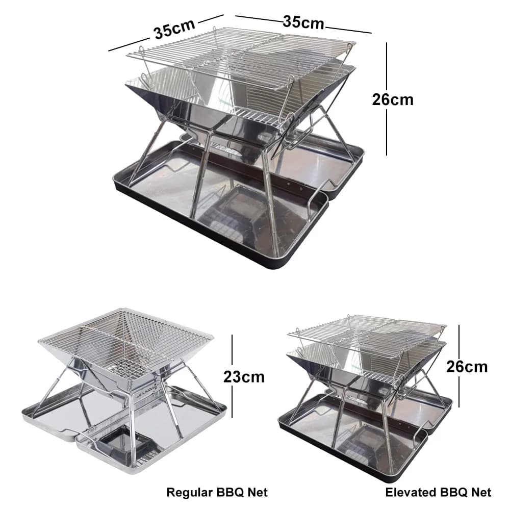 Portátil Folding Camping fogão a lenha, braseiro fogo, aquecedor de madeira, caminhadas, churrasqueira, carvão Grill Stand