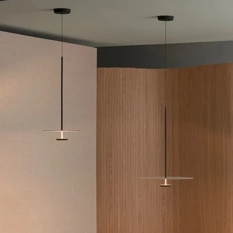 Luminárias pendentes de anel LED estilo nórdico minimalista