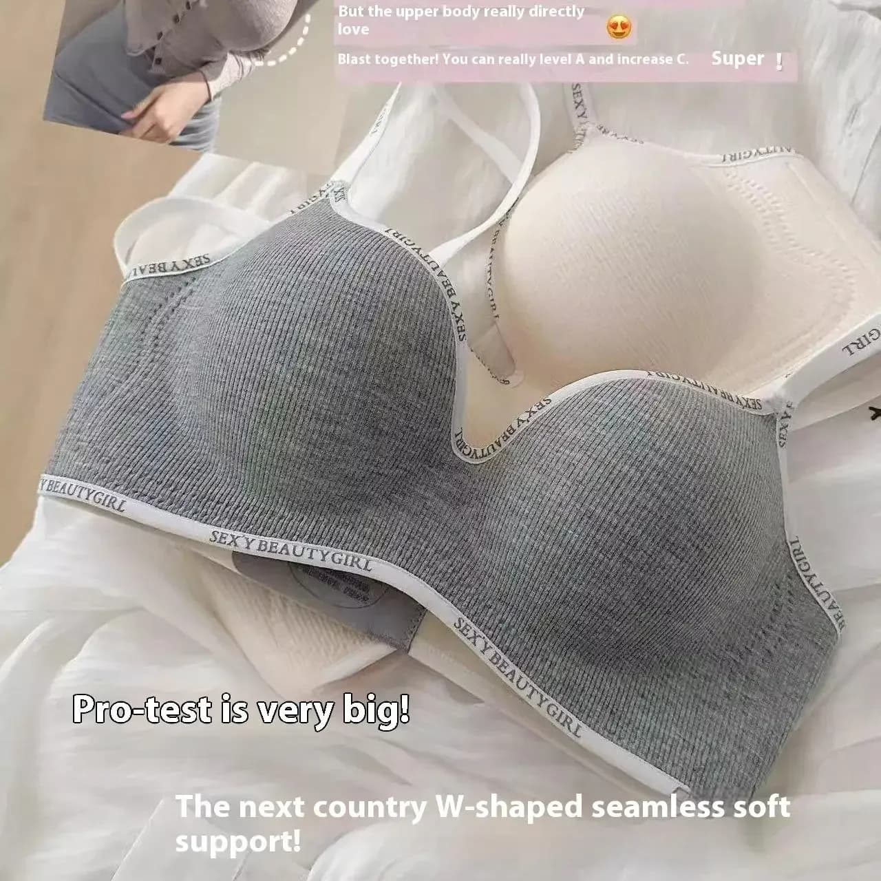 Sutiã push up acolchoado branco para seios pequenos com 10 cm de espessura