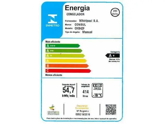 Freezer Horizontal Consul 2 Portas 414L CHB42FBBNA - 220V