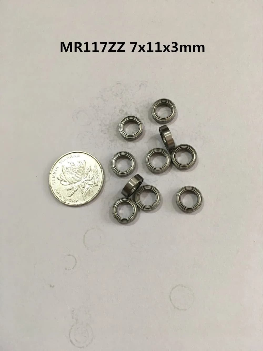 Rolamento de esferas MR117ZZ miniatura 7x11x3mm aço inox kit 10 peças